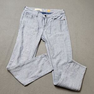 Pilcro Jeans Womens Size 28 Blue Colorful Confetti Cropped Speckled Fu Stet